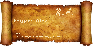 Megyeri Alex névjegykártya